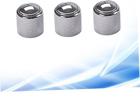 Hemoton 3pcs Chrome Finish Aluminum Alloy Control Knobs for Electric Bass Guitar Volume Tone Durable Replacement Parts for Guitar and in Saudi Arabia
