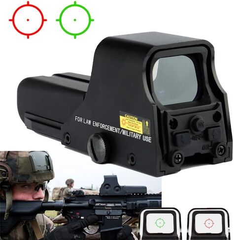 Holographic Sight 552 Red/Green Dot Sight with 5 Brightness Options & 1 MOA Dot, Black, Fits 20mm Rail Mount in Saudi Arabia