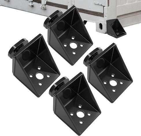 Full Bevel Shipping Container Anchors - Heavy Duty Steel Side Twist Locks & Tie Downs - Super Triangle Design for Secure Anchoring - Compatible with Containers-4pcs in Saudi Arabia