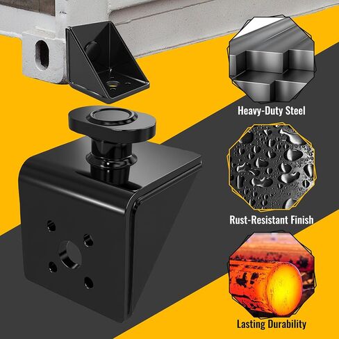 Full Bevel Shipping Container Anchors - Heavy Duty Steel Side Twist Locks & Tie Downs - Super Triangle Design for Secure Anchoring - Compatible with Containers-4pcs in Saudi Arabia