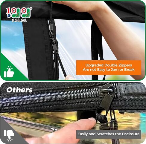10L0L Universal Golf Cart Enclosure Compatible with EZGO and Club Car Models, 2-Passenger Golf Cart Waterproof 420D Material Windproof Transparent on 2 Sides in Saudi Arabia