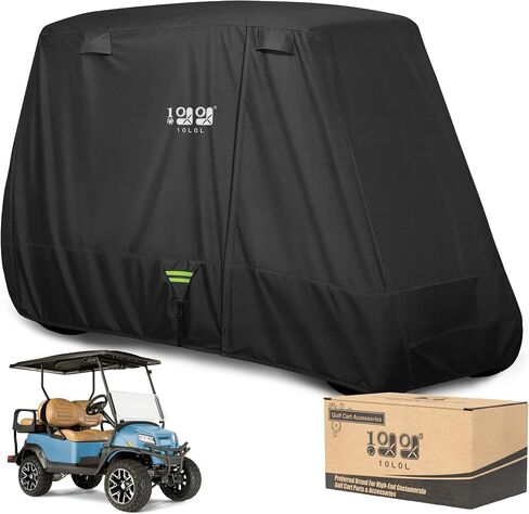 10L0L 2/4/4+2 Passenger Golf Cart Cover Upgrade Extended Roof, 600D Waterproof Snowproof Windproof Sunproof Durable Full Golf Cart Covers for Yamaha,EZGO,Club Car and Other in Saudi Arabia