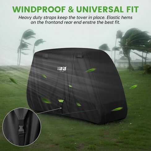 10L0L 2/4/4+2 Passenger Golf Cart Cover Upgrade Extended Roof, 600D Waterproof Snowproof Windproof Sunproof Durable Full Golf Cart Covers for Yamaha,EZGO,Club Car and Other in Saudi Arabia