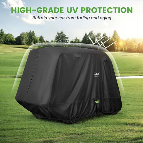 10L0L 2/4/4+2 Passenger Golf Cart Cover Upgrade Extended Roof, 600D Waterproof Snowproof Windproof Sunproof Durable Full Golf Cart Covers for Yamaha,EZGO,Club Car and Other in Saudi Arabia