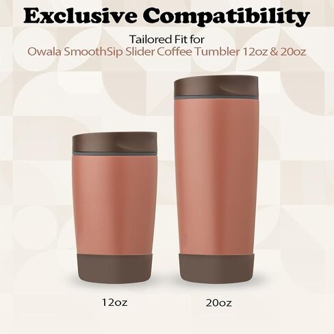 قطعتان من حذاء السيليكون لكوب القهوة المنزلق Owala SmoothSip 20 أونصة 12 أونصة، غطاء مضاد للانزلاق لكوب القهوة أثناء السفر، ملحقات واقية لـ Owala خالية من مادة BPA in Kuwait
