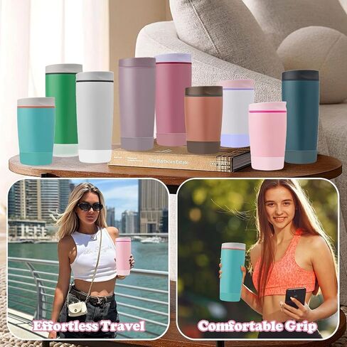 قطعتان من حذاء السيليكون لكوب القهوة المنزلق Owala SmoothSip 20 أونصة 12 أونصة، غطاء مضاد للانزلاق لكوب القهوة أثناء السفر، ملحقات واقية لـ Owala خالية من مادة BPA in Kuwait
