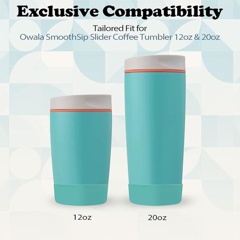 2pcs Silicone Boot for Owala SmoothSip Slider Coffee Tumbler 20oz 12oz, Anti-Slip Sleeve for Travel Coffee Mug, Protective Accessories for Owala BPA Free in Kuwait