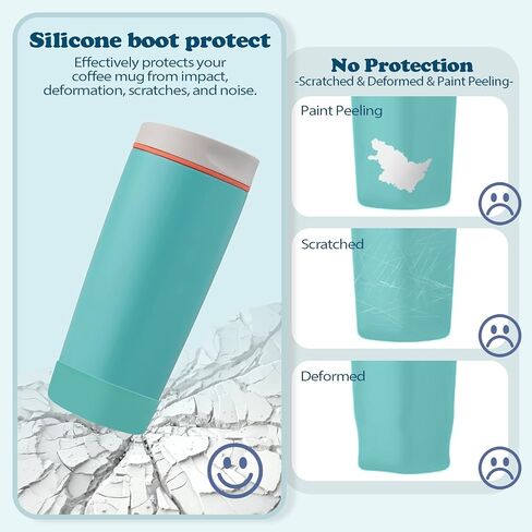 2pcs Silicone Boot for Owala SmoothSip Slider Coffee Tumbler 20oz 12oz, Anti-Slip Sleeve for Travel Coffee Mug, Protective Accessories for Owala BPA Free in Kuwait