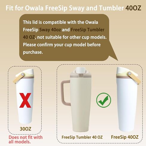 غطاء بديل لـ Owala FreeSip Sway - يناسب زجاجات المياه سعة 30 أونصة، غطاء مانع للتسرب، ملحق زجاجة مياه خالية من مادة BPA لـ Owala FreeSip Sway in Kuwait