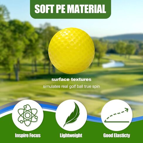 30 Pcs Golf Balls 41mm Practice Golf Balls for Backyard, Realistic Feel Limited Flight Hard Golf Ball Durable Golf Practice Balls, PE Plastic Golf Balls in Saudi Arabia