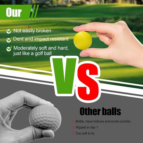30 Pcs Golf Balls 41mm Practice Golf Balls for Backyard, Realistic Feel Limited Flight Hard Golf Ball Durable Golf Practice Balls, PE Plastic Golf Balls in Saudi Arabia