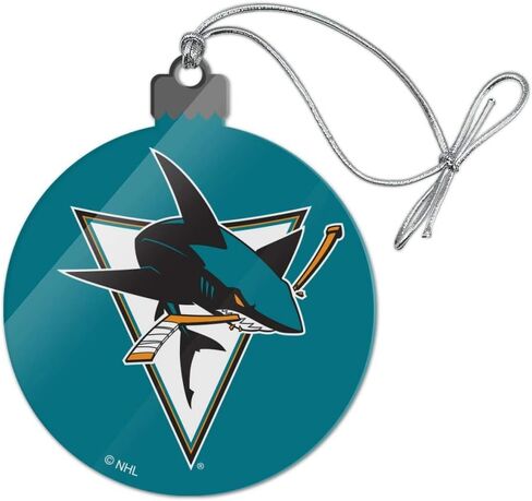 الرسومات والمزيد من شعار NHL San Jose Sharks من الأكريليك لشجرة عيد الميلاد in Saudi Arabia