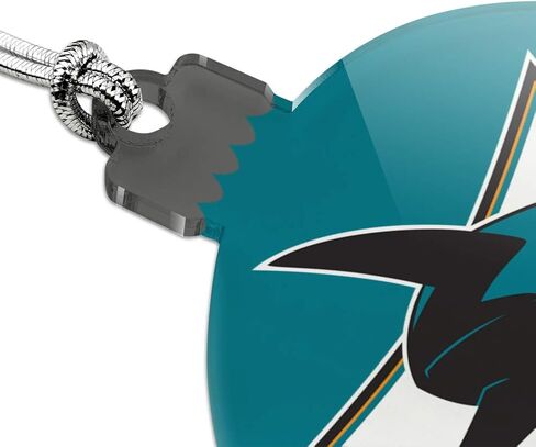 الرسومات والمزيد من شعار NHL San Jose Sharks من الأكريليك لشجرة عيد الميلاد in Saudi Arabia
