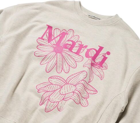 Women's TRIPLE FLOWER Graphic Sweatshirt, 100% Cotton, Relaxed Fit Crewneck, Bold Triple Daisy Print in Saudi Arabia