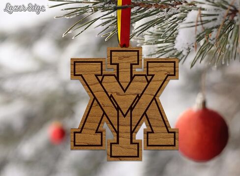 LazerEdge Clemson Tigers Christmas Ornament - Handcrafted from Cherry Wood - Officially Licensed Product in Saudi Arabia