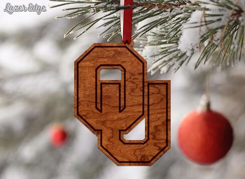LazerEdge Clemson Tigers Christmas Ornament - Handcrafted from Cherry Wood - Officially Licensed Product in Saudi Arabia