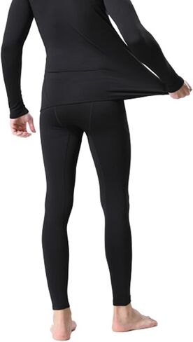 Men's Performance Thermal Pants, 5-Pack Black Athletic Tights, Moisture Wicking for Cold Weather Sports in Saudi Arabia