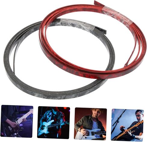 2Pcs Guitar Binding Strip Inlay Strips for Classical Electric Guitars Durable Decorative Edging for Instrument Protection Enhancement in Saudi Arabia