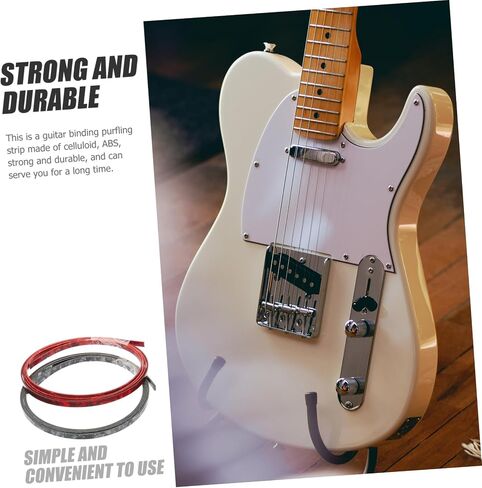 2Pcs Guitar Binding Strip Inlay Strips for Classical Electric Guitars Durable Decorative Edging for Instrument Protection Enhancement in Saudi Arabia