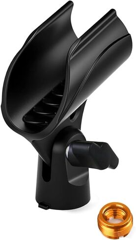 1 Pcs Universal Microphone Adjustable Clip Holder for Mic Stand, Come with 5/8" Male to 3/8" Female Screw Adapter in Saudi Arabia