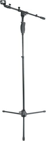Rockville RVMIC3 V2 Portable Adjustable Tripod Boom Mic Stand for Singers & Musicians, Quick Release Clutch, Sturdy All-Metal, 25"-46.5" Telescopic Boom, Foldable, 6.7 lbs in Saudi Arabia