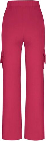 Cethrio Flare Pants for Women Plus Size Cargo Pants Women High Waisted Lounge Trousers Bell Bottom Yoga Pant with Pockets in Kuwait
