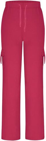 Cethrio Flare Pants for Women Plus Size Cargo Pants Women High Waisted Lounge Trousers Bell Bottom Yoga Pant with Pockets in Kuwait