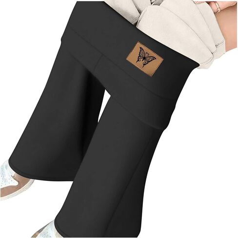 Fleece Lined Leggings Women Warm Winter High Waisted Tummy Control Workout Yoga Pants Thermal Fashion Flare Leggings in Saudi Arabia