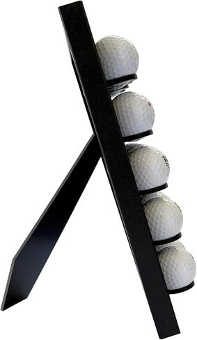 Golf Ball Display Case – Wall Mounted or Free-Standing Holder, Black Wooden Frame Holds 20 Balls – Golf Gift & Sports Memorabilia for Collectors and Enthusiasts in Saudi Arabia