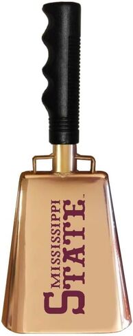 10 inch Copper Plated Mississippi State Cowbell with 1985 Baseball Style Logo Printed on one Side in Saudi Arabia