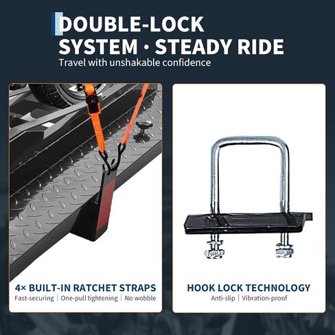 Motorcycle Hitch Carrier Bike Rack Premium Aluminum | 600LB Capacity with Low-Profile Engineering | Quick-Connect Installation for Truck/SUV Applications in Saudi Arabia