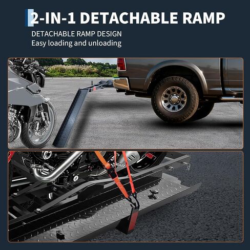 Motorcycle Hitch Carrier Bike Rack Premium Aluminum | 600LB Capacity with Low-Profile Engineering | Quick-Connect Installation for Truck/SUV Applications in Saudi Arabia
