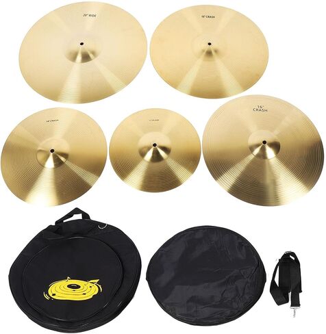 5PCS ZH149 Cymbal Set Brass Rub Shelf Drum Cymbals Jazz Drum Cymbals Cymbal Set 12 inch 14 inch 16 18 20 Shelf in Saudi Arabia