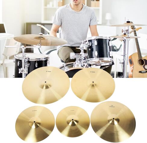 5PCS ZH149 Cymbal Set Brass Rub Shelf Drum Cymbals Jazz Drum Cymbals Cymbal Set 12 inch 14 inch 16 18 20 Shelf in Saudi Arabia