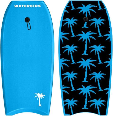 WATERKIDS Kids Surfboard & Leash, Perfect for Learning How to Surf, Made for Kids,Soft Top for Beginners, Foam Surfboard Makes It Easy to Learn How to Surf & Catch Waves in Saudi Arabia