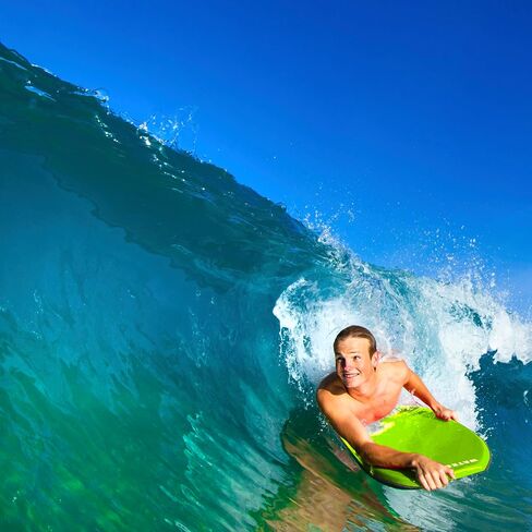 WATERKIDS Kids Surfboard & Leash, Perfect for Learning How to Surf, Made for Kids,Soft Top for Beginners, Foam Surfboard Makes It Easy to Learn How to Surf & Catch Waves in Saudi Arabia