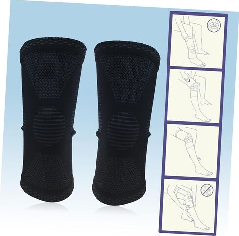 2Pcs Breathable Knee Sleeves for Sports Comfortable Knee Protectors for Running Basketball and Cycling Support for Relief and Injury Prevention in Saudi Arabia