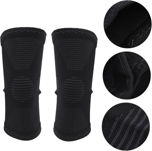 2Pcs Breathable Knee Sleeves for Sports Comfortable Knee Protectors for Running Basketball and Cycling Support for Relief and Injury Prevention in Saudi Arabia