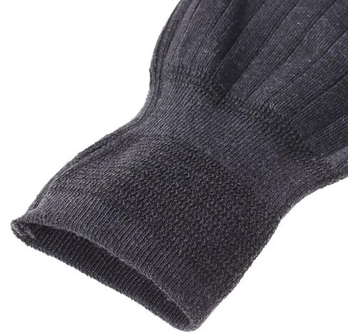 1Pair Thickened Wool Knee Warmer for Winter Unisex Elastic Knee Brace Sleeves for Running and Cycling Provides Cushioning and Injury Prevention Dark Grey with Random Inner Color in Saudi Arabia