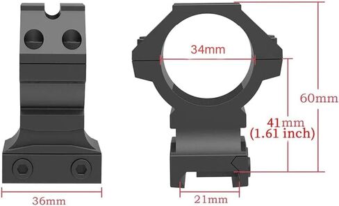 34mm riflescope Tubes. Picatinny Rail Scope Rings, Heavy Duty Scope Mount in Saudi Arabia