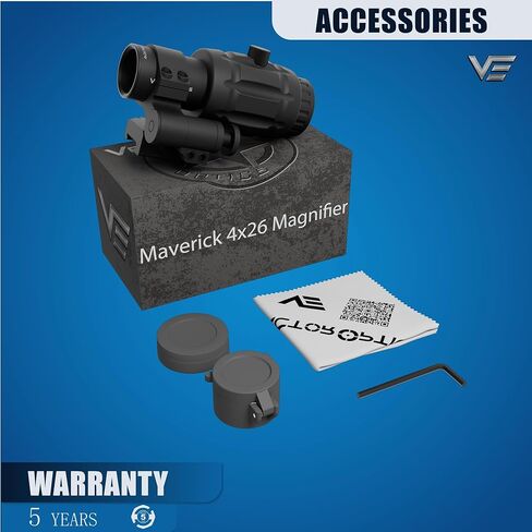 عدسة مكبرة مقاس 26 مم من Vector Optics مزودة بحامل قابل للطي إلى الجانب لمشاهد النقطة الحمراء، للمشاهدة المشتركة المطلقة، ودقة معززة، للتصوير بعيد المدى in Kuwait