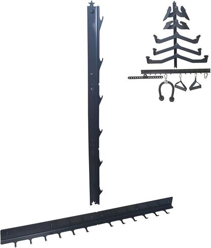LAT Pull Down Bar Storage Rack Gym Storage Wall Organizer for Lat Pulldown Attachments, Cable Attachments Rack for Gym Accessories, Workout Equipment Storage in Saudi Arabia