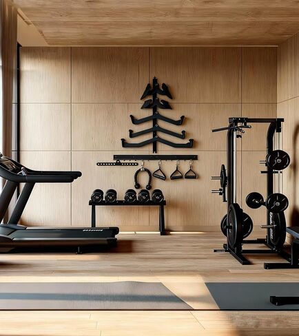 LAT Pull Down Bar Storage Rack Gym Storage Wall Organizer for Lat Pulldown Attachments, Cable Attachments Rack for Gym Accessories, Workout Equipment Storage in Saudi Arabia