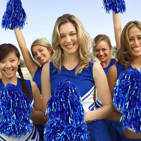 NUOBESTY 14pcs Cheerleading Pompoms Metallic Foil Cheerleader Pom Poms for Team Sports Assorted Colors in Saudi Arabia