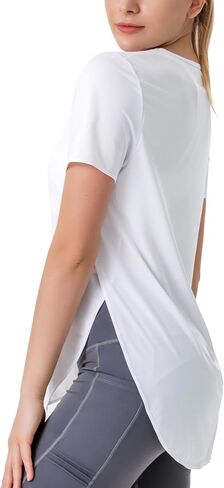Workout Tank Tops for Women Sleeveless Running Athletic Loose Fit Yoga Tops Active Shirts Sports Gym ExerciseWhite in Saudi Arabia