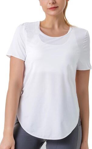 Workout Tank Tops for Women Sleeveless Running Athletic Loose Fit Yoga Tops Active Shirts Sports Gym ExerciseWhite in Saudi Arabia