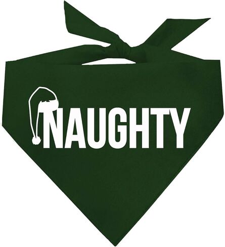 Naughty Dog Bandana | 100% Cotton | Made in USA | Christmas | Holiday Costume | Santa Claus & Elf | Stocking Stuffers | Photoshoot Prop |Red, One Size (105) in Saudi Arabia