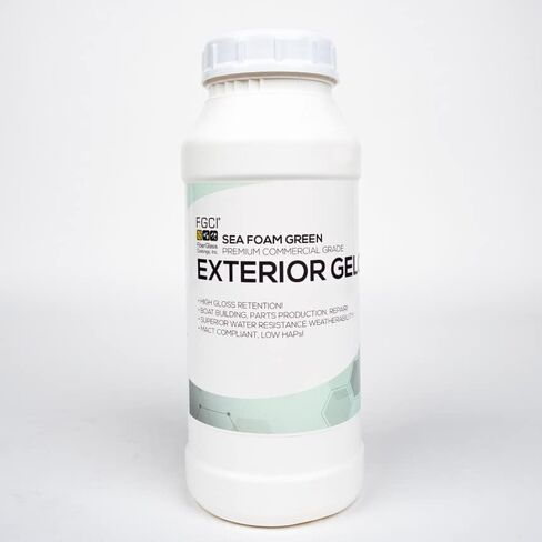 FGCI - 1 Quart Marine Grade Gel coat for Boat Building, RV Gel Coat, Restoration, Carbon Fiber Gel Coat, Fiberglass Repair, Patching, and Repair kit (Sea Foam Green) in Saudi Arabia