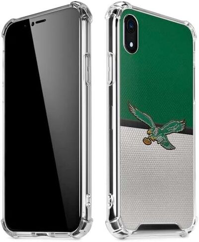 حافظة هاتف Skinit الشفافة متوافقة مع iPhone XR - تصميم شعار NFL Philadelphia Eagles Retro مرخص رسميًا in Saudi Arabia