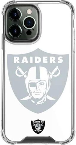 حافظة هاتف Skinit الشفافة متوافقة مع iPhone 13 Pro Max - تصميم رؤية مزدوجة مرخص رسميًا من NFL Las Vegas Raiders in Saudi Arabia